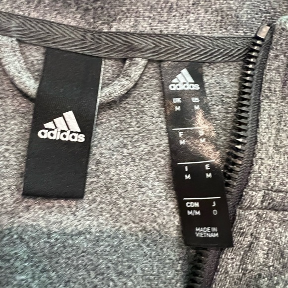 Adidas Medium Track Jacket Grey with Black Stripes - Picture 5 of 5